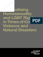 Criminalising Homosexuality and LGBT Rights in Times of Conflict, Violence and Natural Disasters