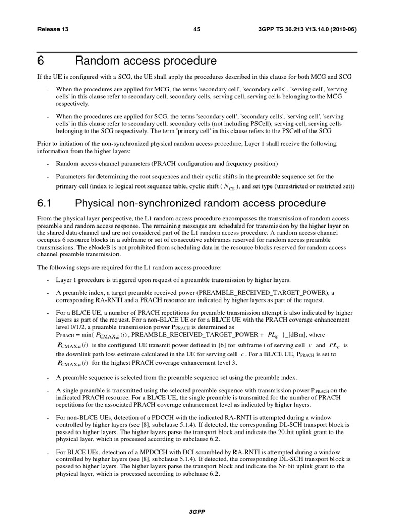 3GPP Random Access Procedure Overview | PDF | Duplex ...