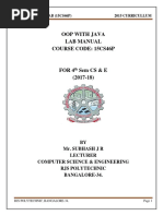 Oop With Java Lab Manual