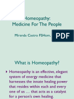 Homeopathy: Medicine For The People: Miranda Castro Fshom, CCH