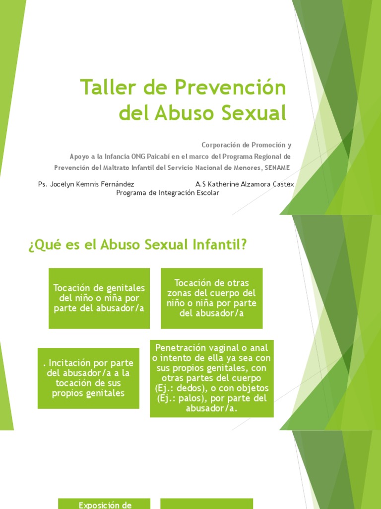 Taller de Prevención Del Abuso Sexual | PDF | Abuso sexual | Abuso ...