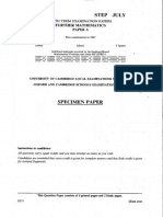 1987 Specimen STEP 2 - Further A