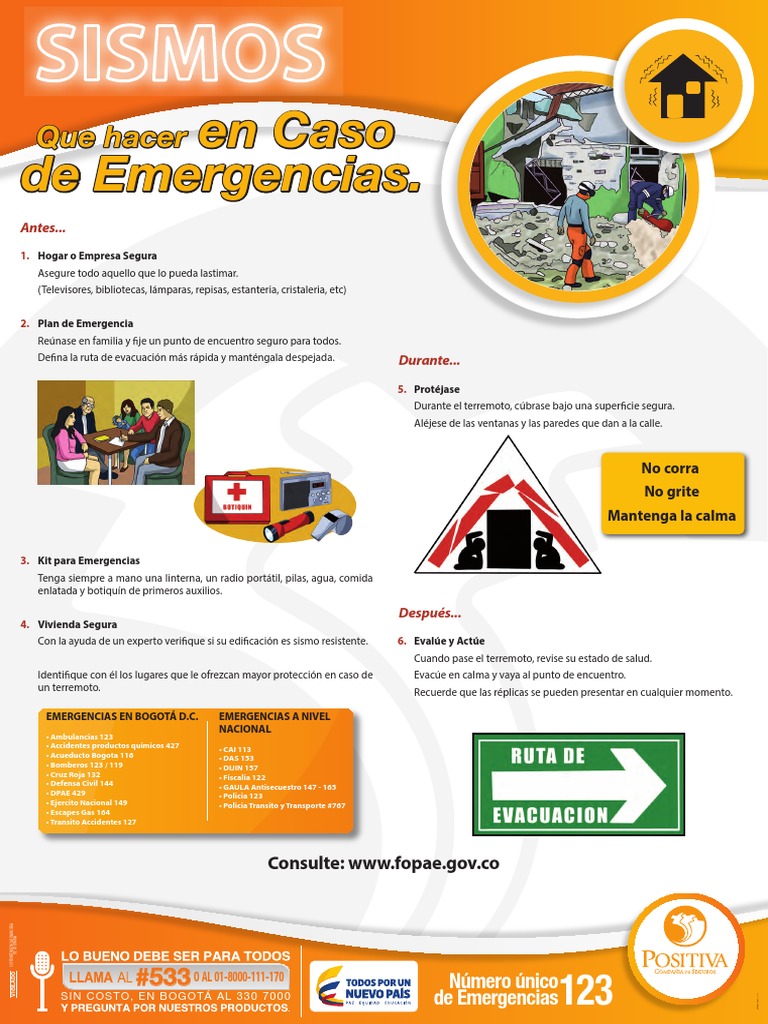 Sismos Afiche Emergencias | PDF | Servicios de emergencia | Seguridad  Pública, image size:768x1024