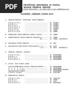 Kalender Gerejawi Tahun 20019