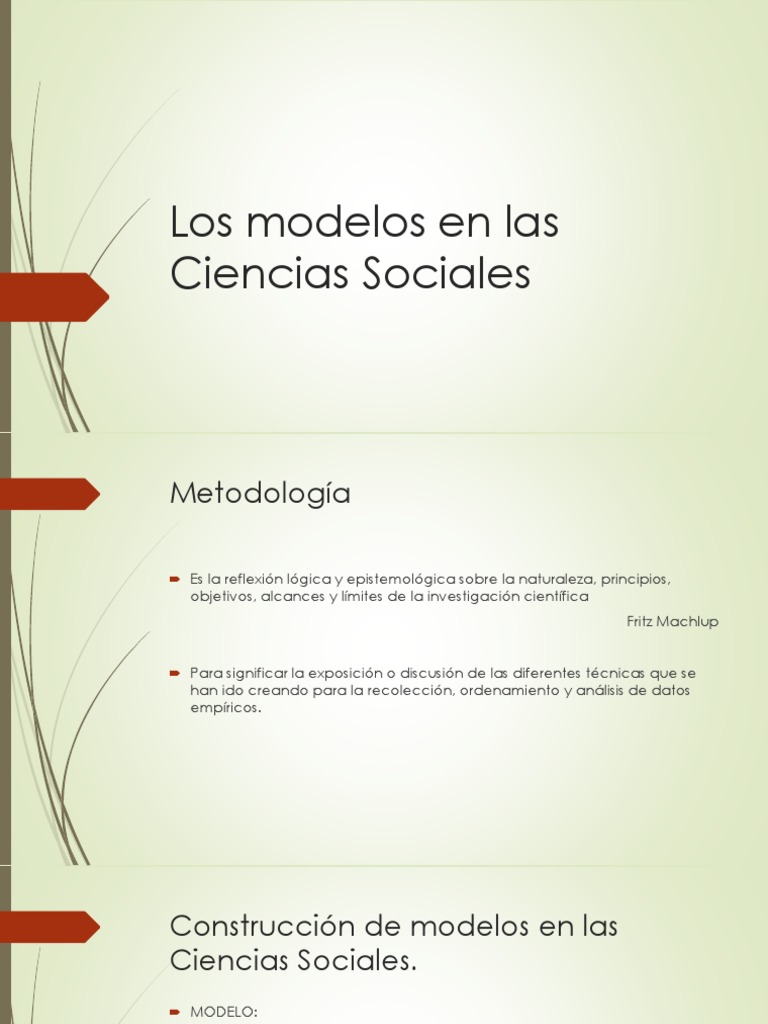 Los Modelos en Las Ciencias Sociales | PDF | Modelo conceptual | Teoría