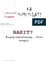 3 Paano Makasusulat