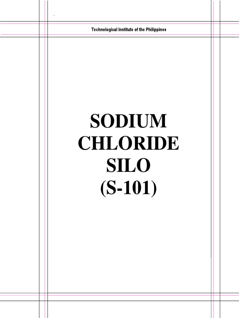 S 101 Sodium Chloride Silo Specification Sheet and Design | PDF ...