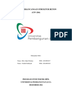 Tugas Perancangan Struktur Beton (CIV-204) : Program Studi Teknik Sipil Universitas Pembangunan Jaya Desember 2016