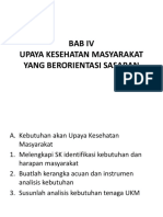 Bab Iv Upaya Kesehatan Masyarakat Yang Berorientasi Sasaran