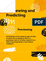 Preview and Predicting