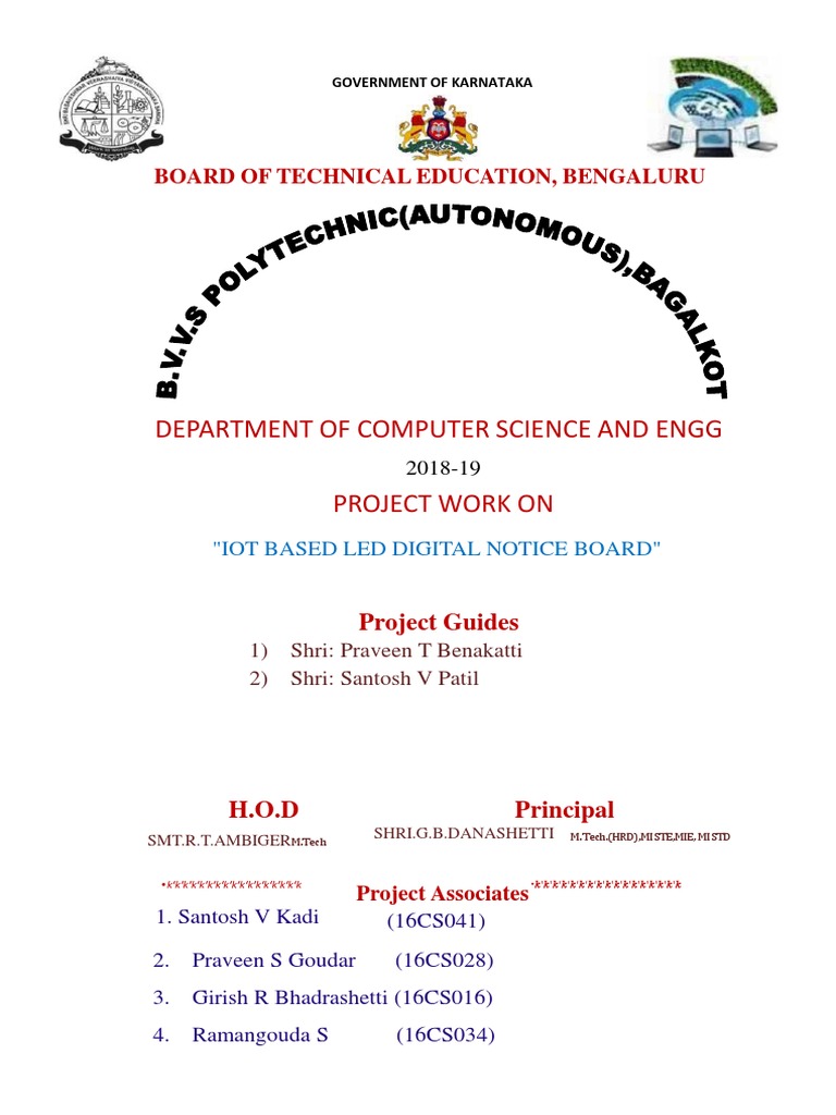 Department of Computer Science and Engg Project Work On: Board of ...