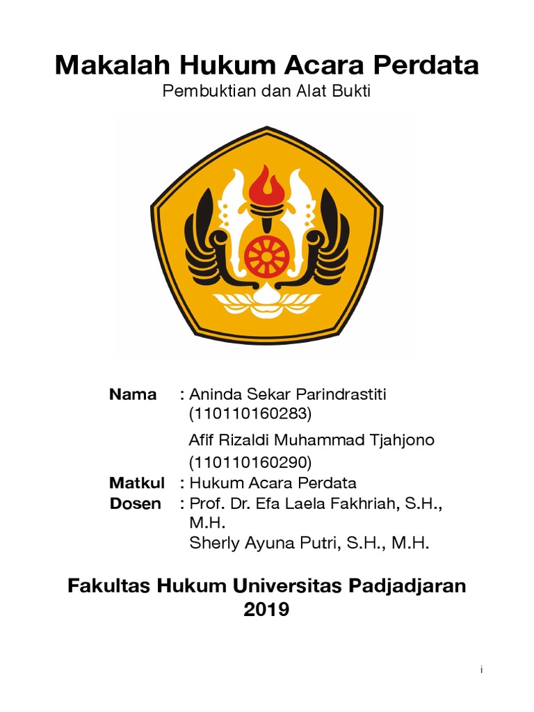 Makalah Pembuktian Hukum Acara Perdata