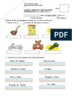 Prueba Primer Año Lenguaje