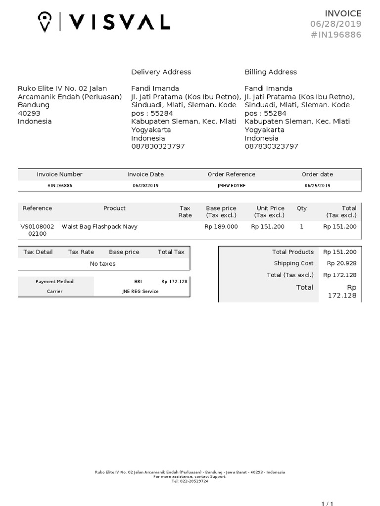 Delivery Address Billing Address Invoice Number Invoice Date Order Reference Order Date PDF