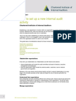 How To Set Up A New Internal Audit Activity: Chartered Institute of Internal Auditors