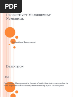 Productivity Measurement Numerical PPT 1