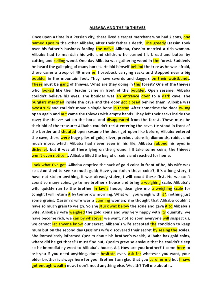 Alibaba And The 40 Thieves