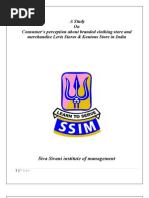 Download Project on Consumer Perception About Branded Clothing Store and Merchandise Levis Stores and Koutons Store in India by jhon_lovs SN42934823 doc pdf