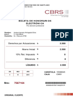 Boleta de Honorarios Electrónica: Derechos Por Actuaciones