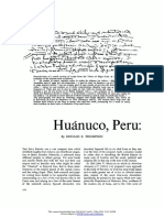 THOMPSON, DONALD (1968) - Huánuco, Peru. A Survey of A Province of The Inca Empire
