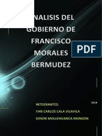 Analisis Del Gobierno de Francisco Morales Bermudez