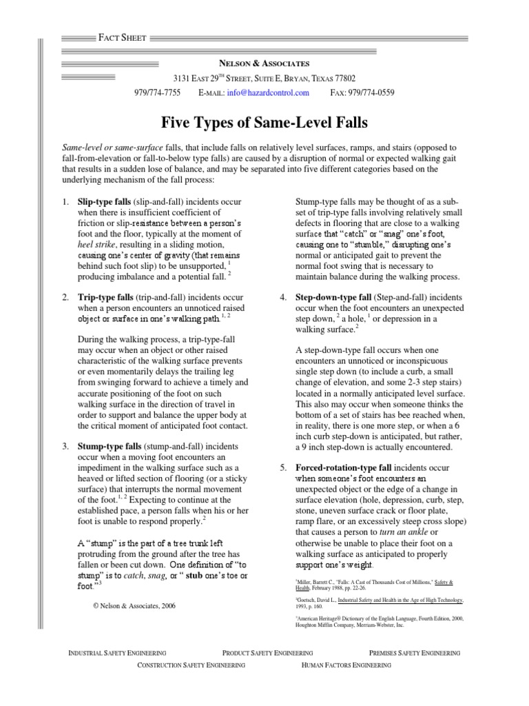 Five Types of Same Level Falls | PDF | Friction | Mechanical Engineering