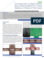 A Novel Approach To Regain Anterior Space Using Modified 2 by 3 Fixed Appliance A Report of Two Cases