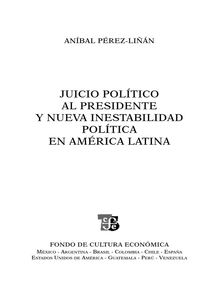 Juicio Politico Al Presidente Y Nueva In Pdf Democracia