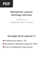 Pertemuan 4 PengSI - Manajemen Layanan TI