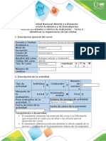 Guía de Actividades y Rúbrica de Evaluación - Tarea 2 - Identificar La Organización de Las Células