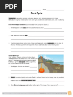 Gizmo Rockcyclese Pdf Rock Geology Sedimentary Rock