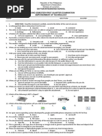 Saytan Integrated School Second Semester-First Quarter Examination Empowerment of Technology