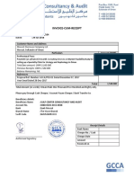 Invoice Receipt for Consulting Services Feasibility Study