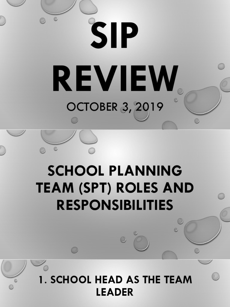 School Planning Team Roles Explained | PDF