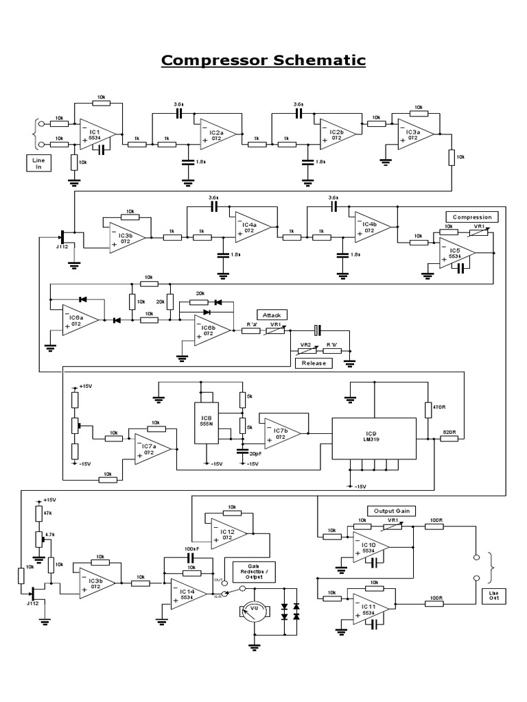 Audio Compressor Schematic Overview | PDF | Audio Engineering | Hearing