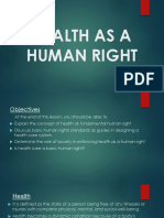 HEALTH AS A HUMAN RIGHT (Mickie Milleza)