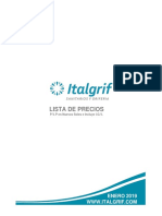 Lista de Precio ITALGRIF (Con Fotos) 2019