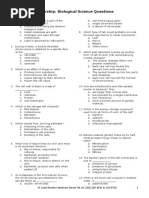 Majorship: Biological Science Questions