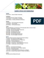 Calendario Cívico de Honduras