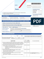 Health Statement Form For Post Issuance