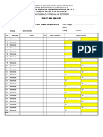 Daftar Hadir OSK Mataram