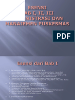 Esensi Bab 1, 2, 3 Administrasi dan Manajemen Puskesmas (1).pptx