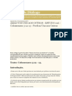 O Grande Diálogo: Amai-Vos Uns Aos Outros - Estudo 016 - Colossenses 3:12-13 - Perdoai Uns Aos Outros