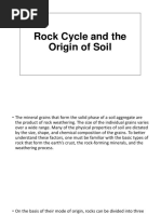 Rock Cycle and The Origin of Soil