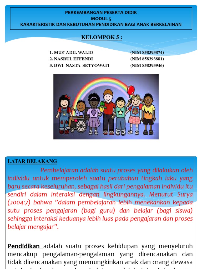 Ppt Perkembangan Peserta Didik Modul 5pptx