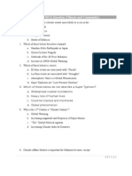 Example MCQ Question of Climate Community