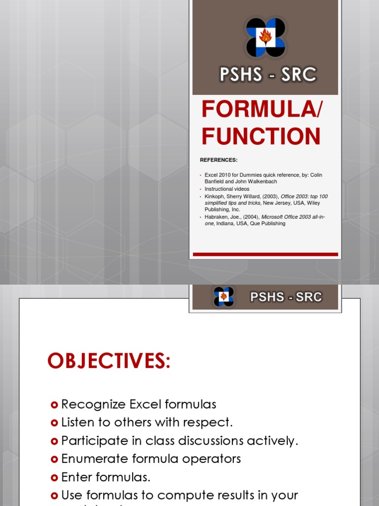 Excel Formulas and Functions Guide | PDF | Spreadsheet | Microsoft Excel