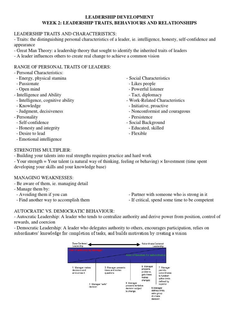 Leadership Traits and Behaviors Explained | PDF | Leadership | Action ...