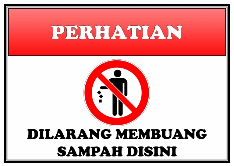 Dilarang Membuang Sampah