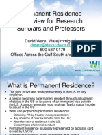 Permanent Residence Overview For Research Scholars and Professors
